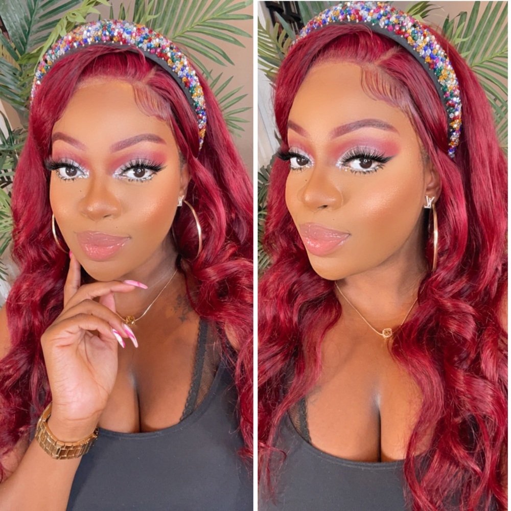 20” 99j Body Wave 5x5 Lace Closure Wig -Human Hair